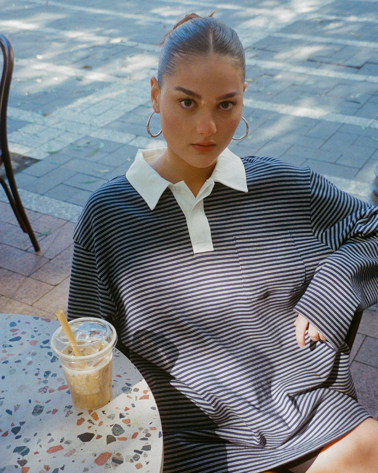 LS Stripe Polo
