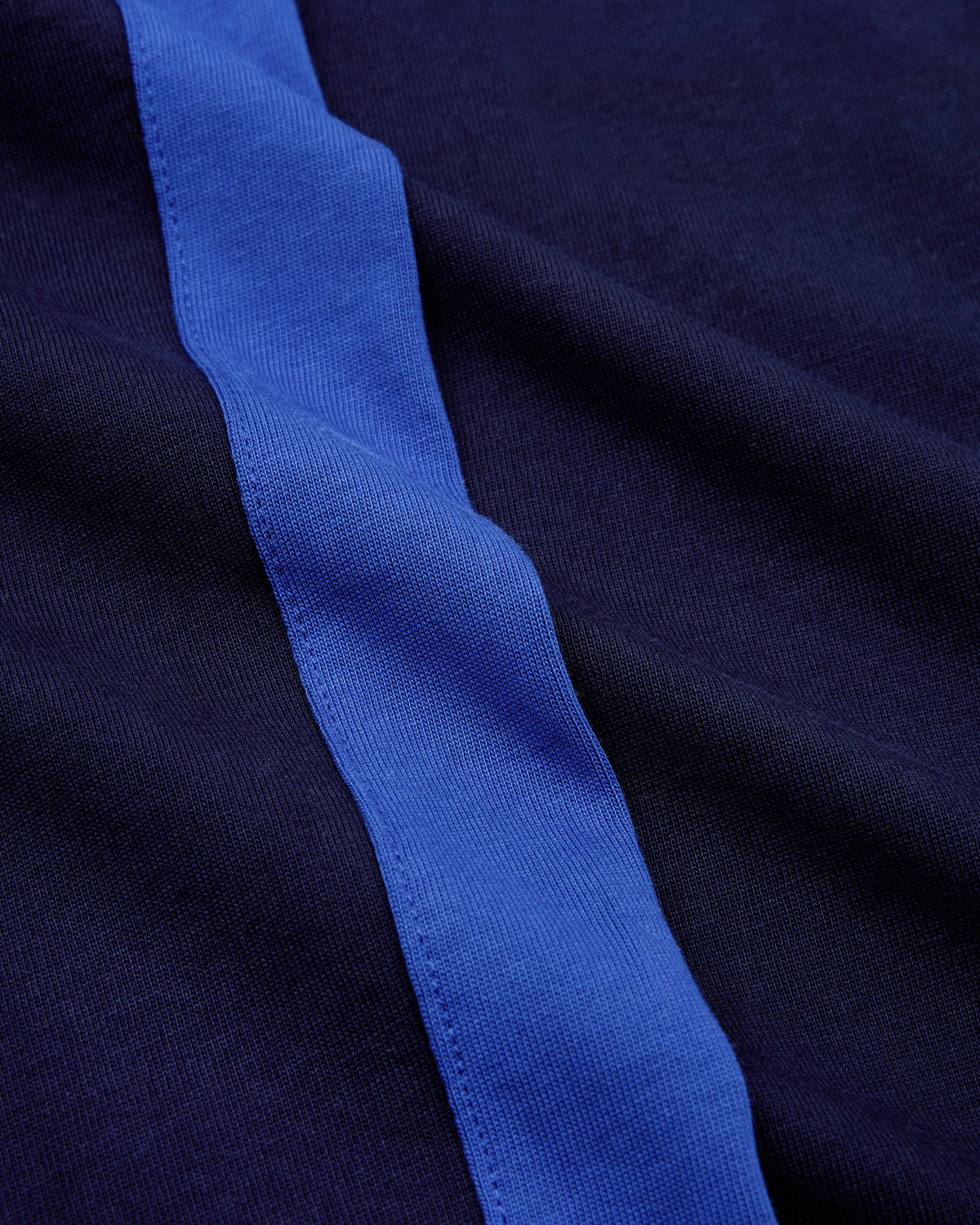 Panelled Crop Tee - Navy
