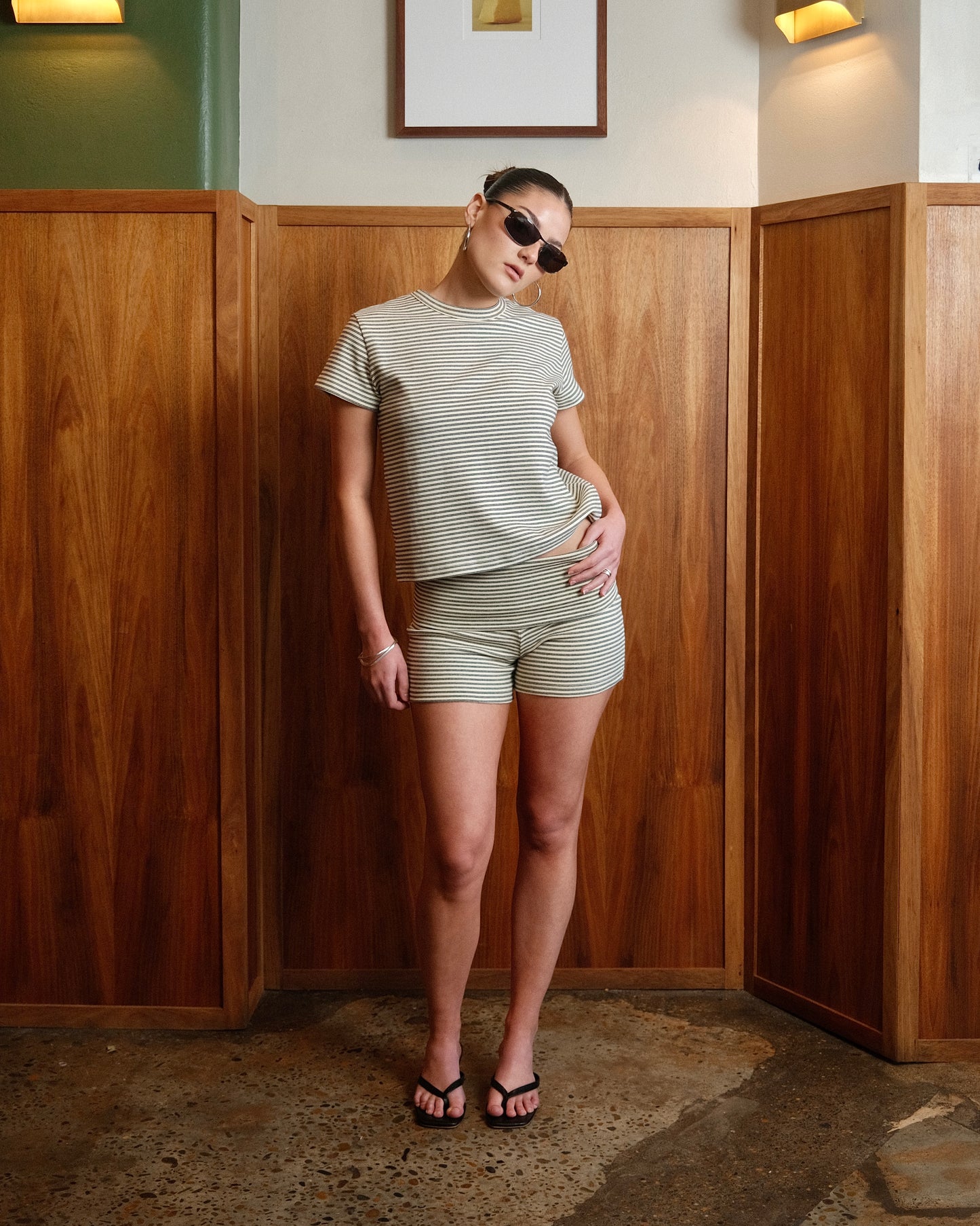 Women's Stripe Mini Short
