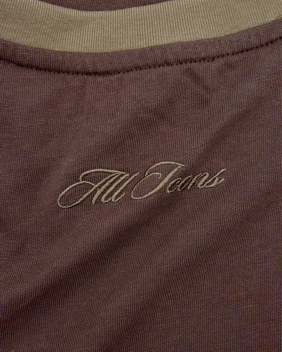 PANELLED LS CROP TEE