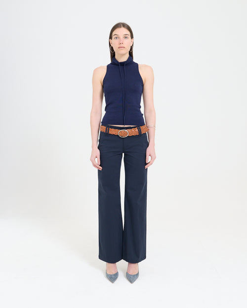 Low Rise Pocket Pant - Navy