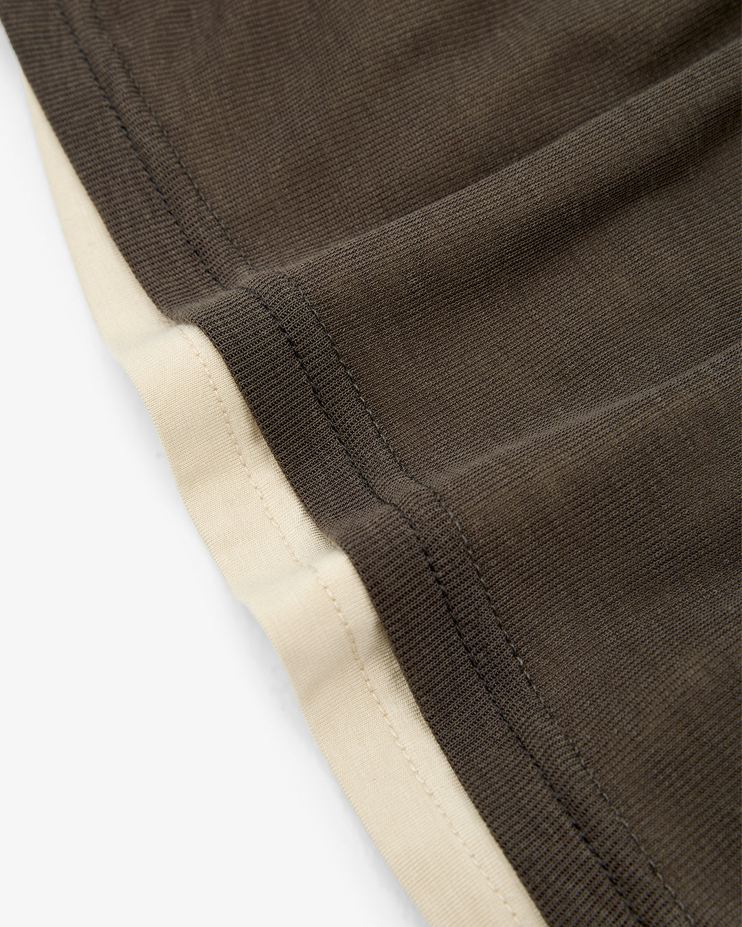 Womens Layered Off Shoulder Top - Charcoal / Cream