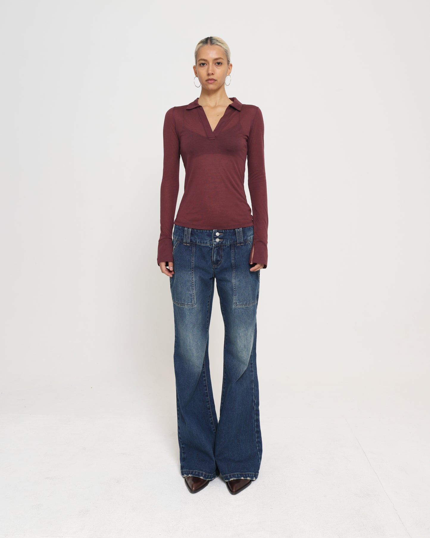 WOMEN'S LOW RISE JEAN - 90'S BLUE