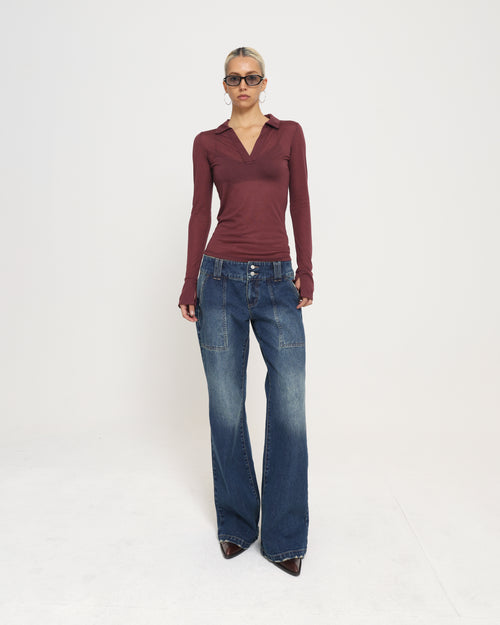 WOMEN'S LOW RISE JEAN - 90'S BLUE