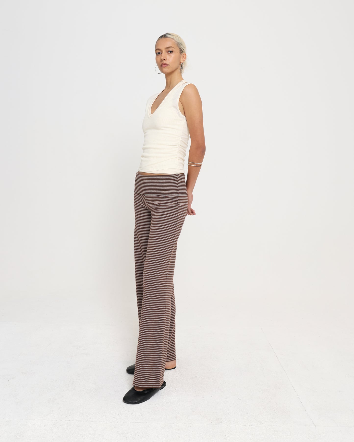 LAYERED RACER BACK TANK - Cream