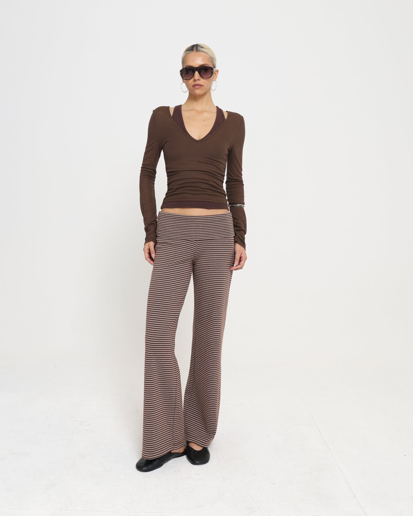 FOLDED PANT - Brown