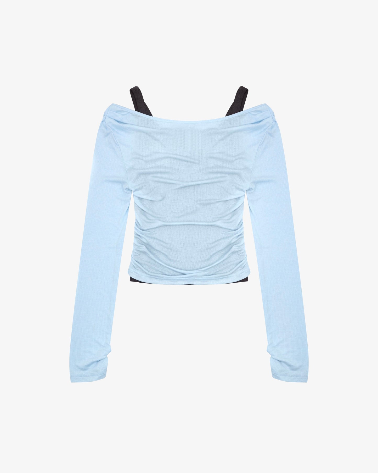 LAYERED LS TOP - Ice Blue / Charcoal