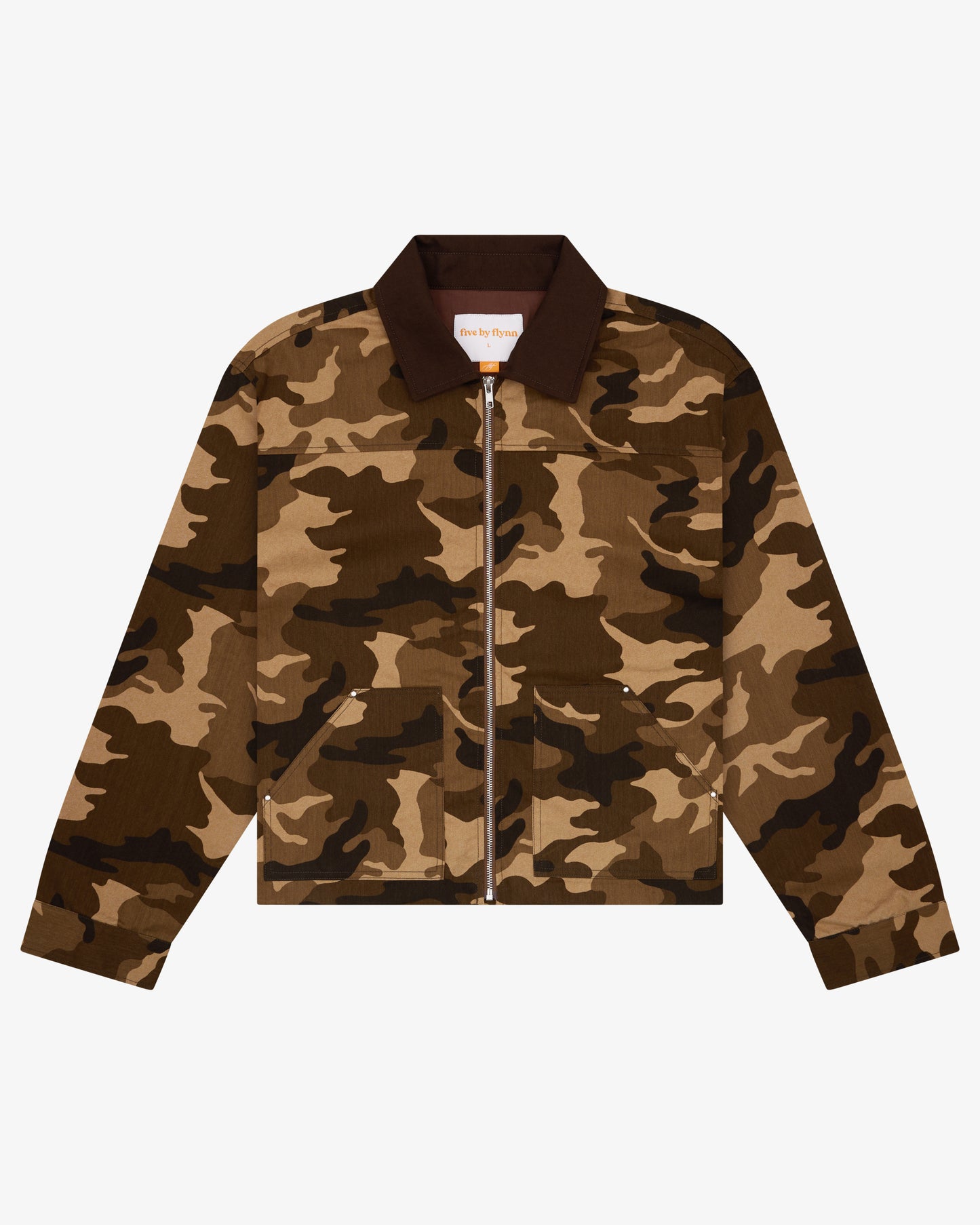 Mens Woven Jacket - Brown Camo