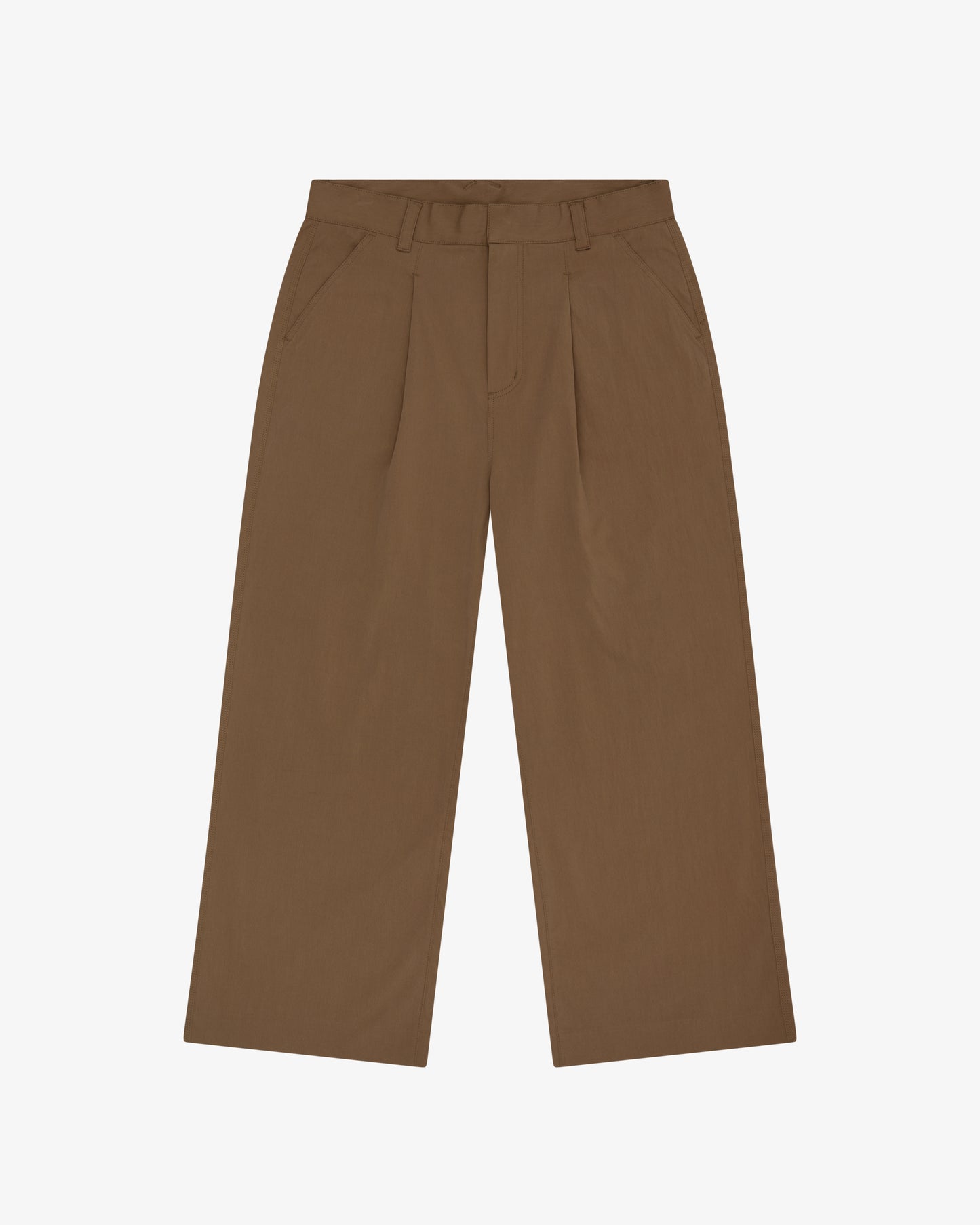 Pleated Dress Pant - Brown