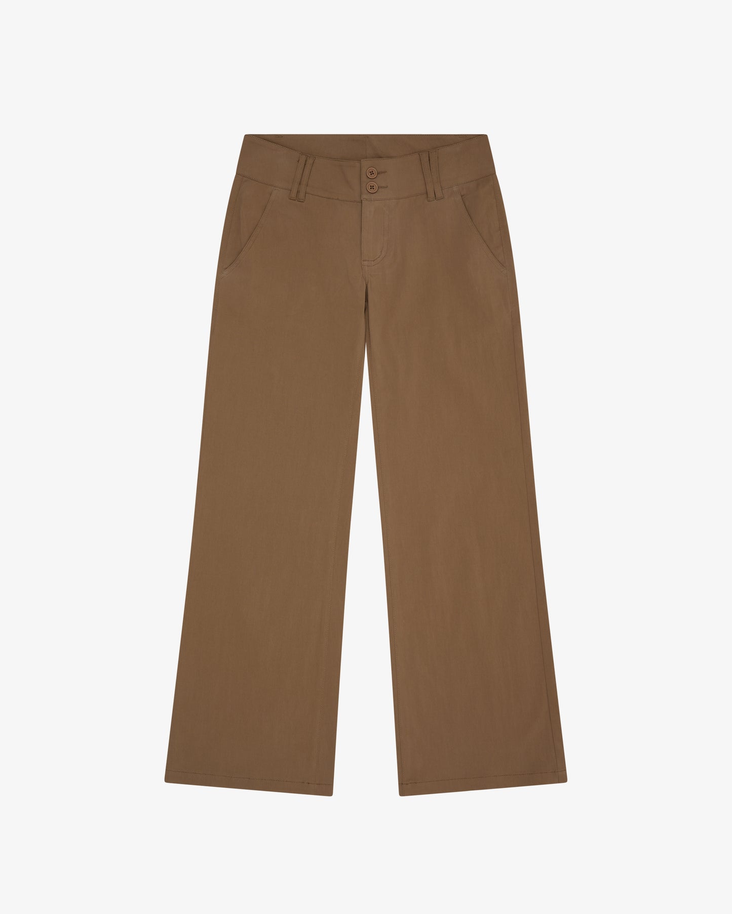 Low Rise Pocket Pant - Brown