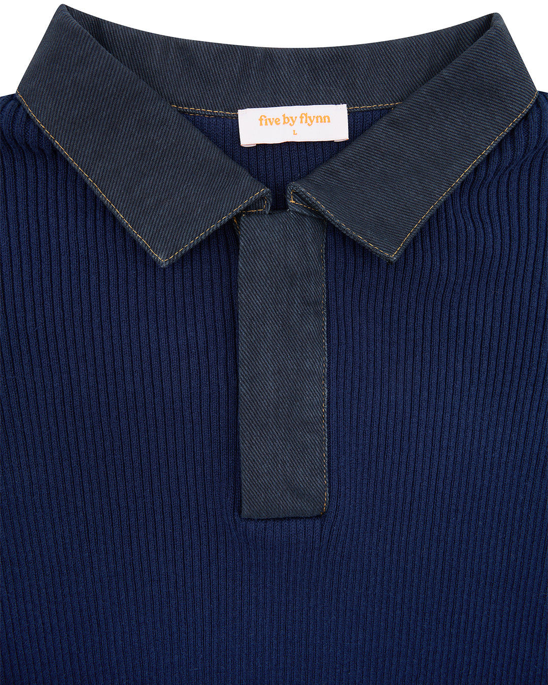 Knitted Polo - Navy