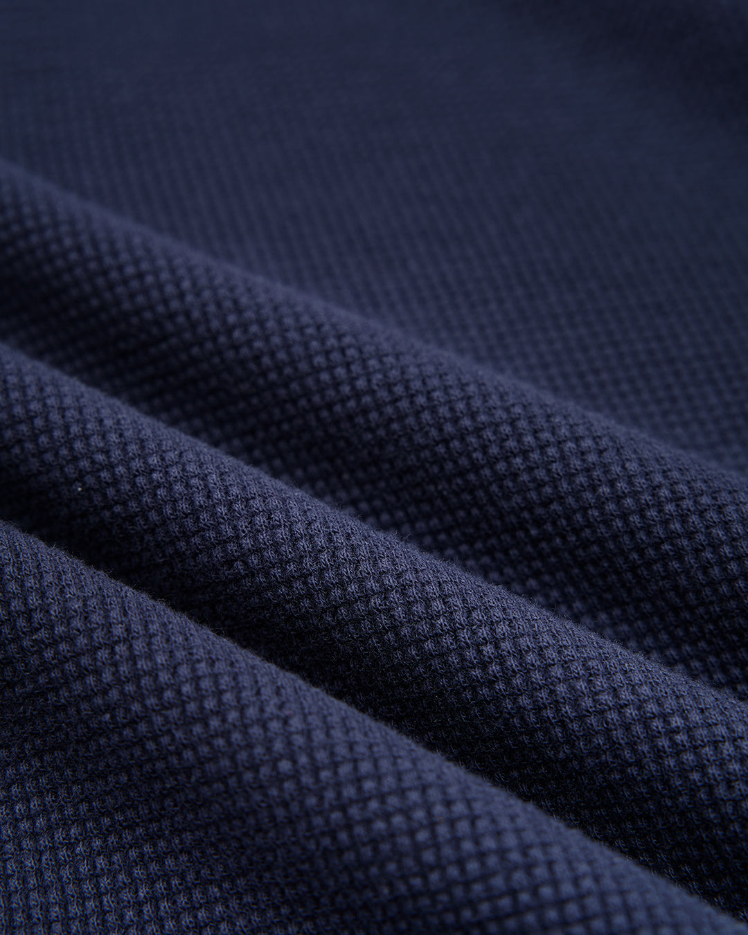 Asym Waffle Long Sleeve - Navy