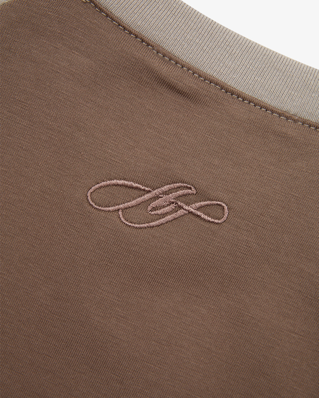 Panelled LS Top - Choc/Taupe/Sky