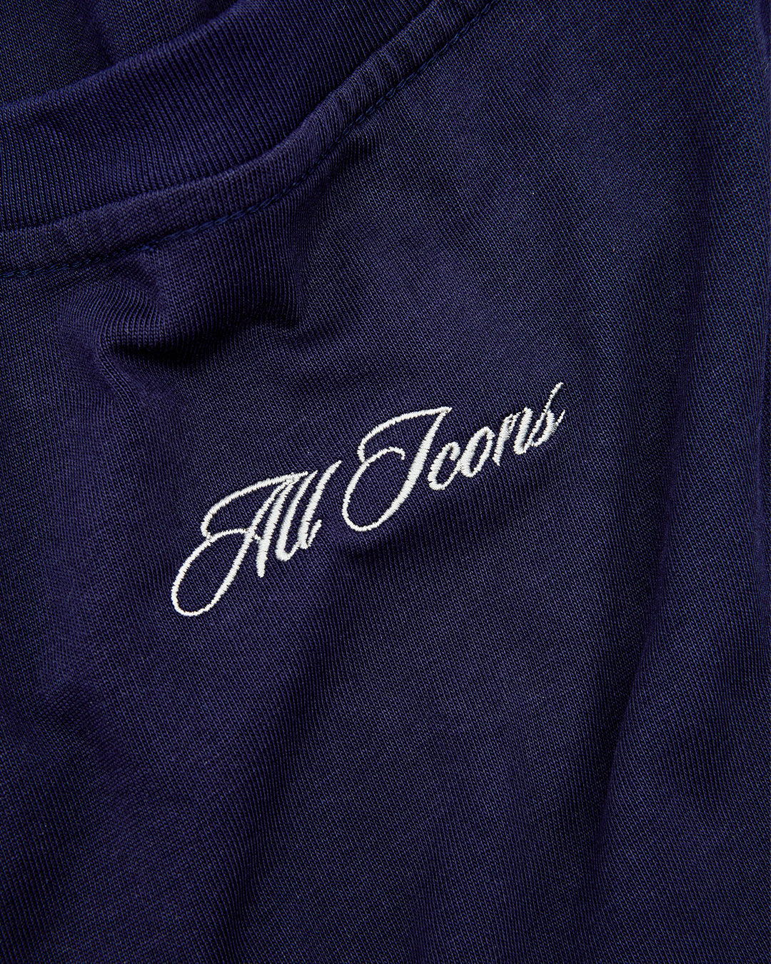 Crop Boxy Tee - Navy