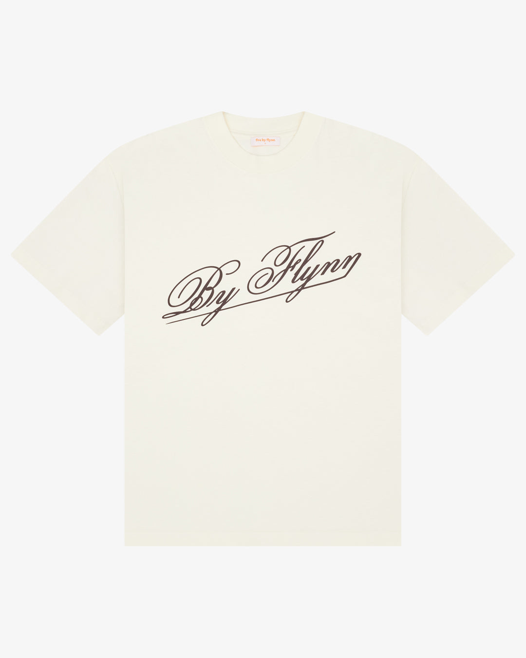 Cotton Tee - Off White / Brown