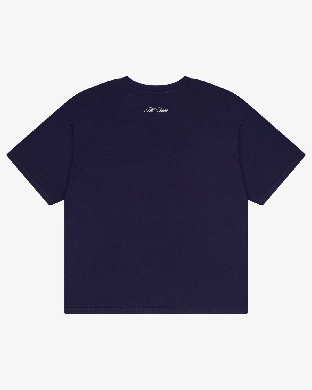 Crop Boxy Tee - Navy