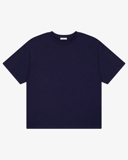 Crop Boxy Tee - Navy