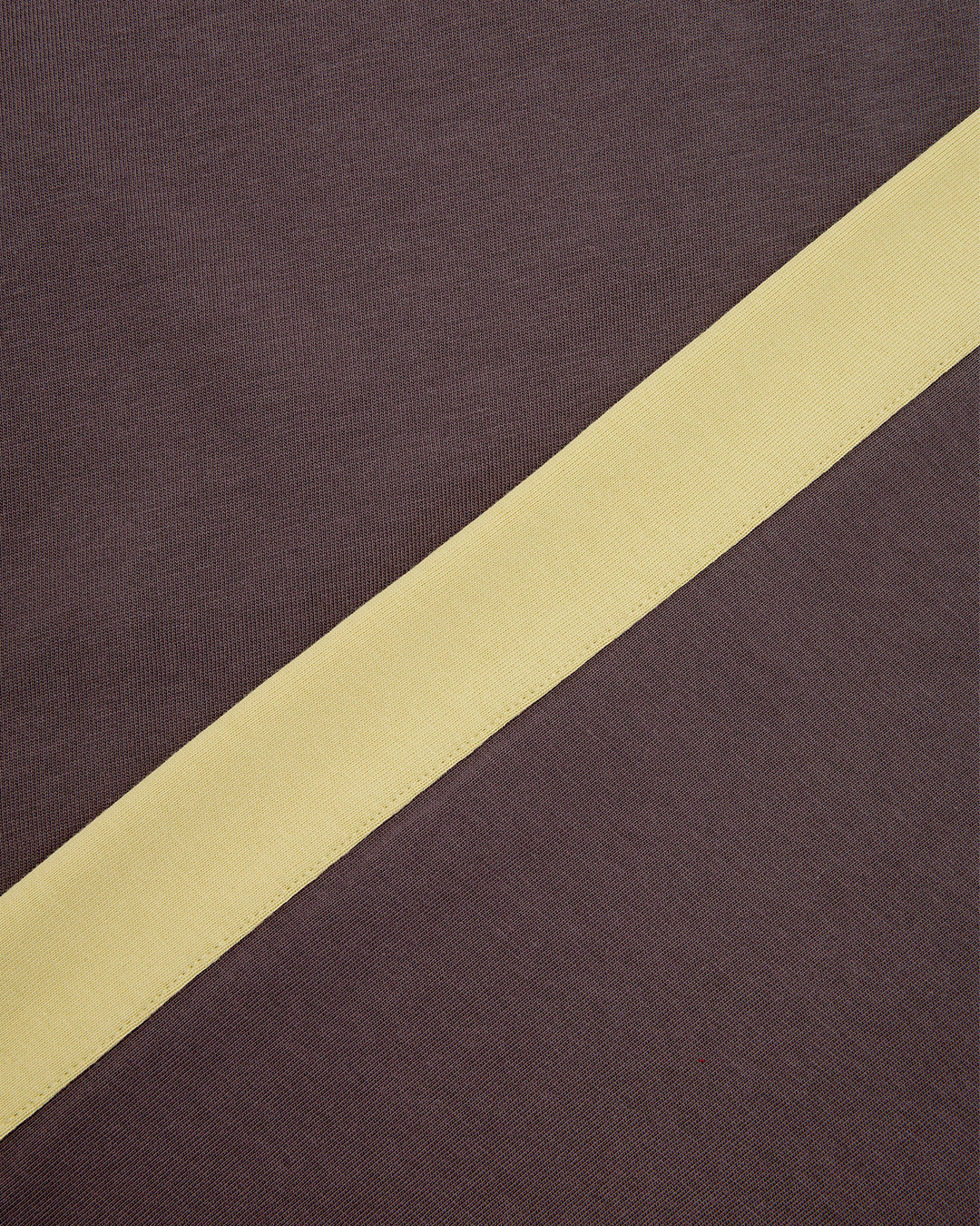 PANELLED LS CROPP TEE - CHARCOAL / CITRON