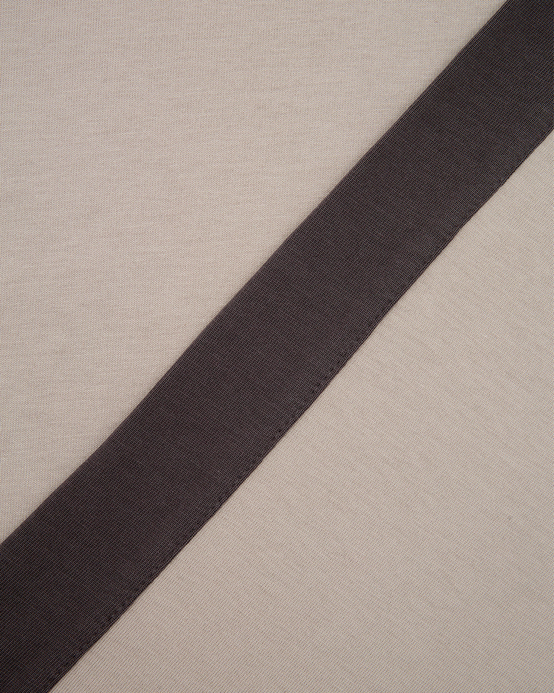 PANELLED LS CROP TEE - SAND / CHOCOLATE