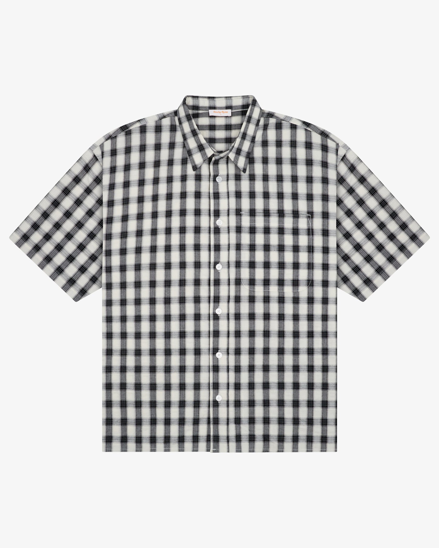 SS BUTTON DOWN SHIRT - CREAM PLAID