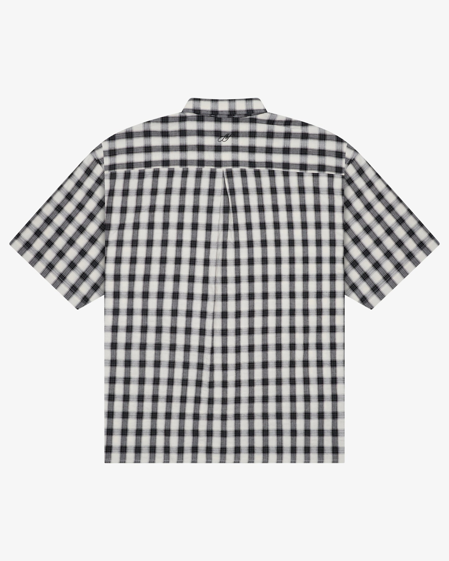 SS BUTTON DOWN SHIRT - CREAM PLAID