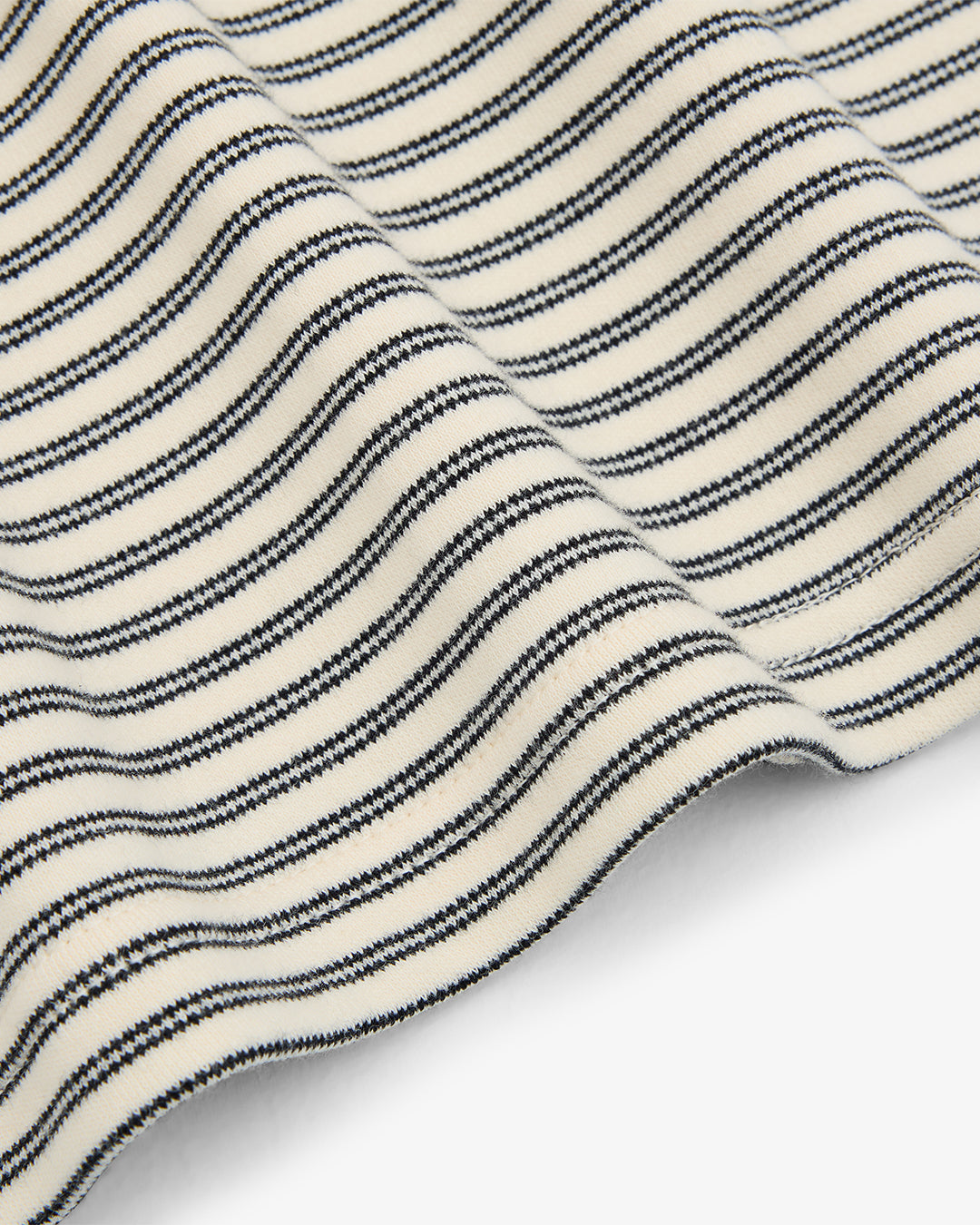 LS STRIPE TOP - CREAM