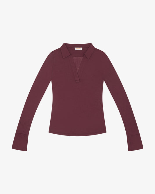 LS POLO - PLUM