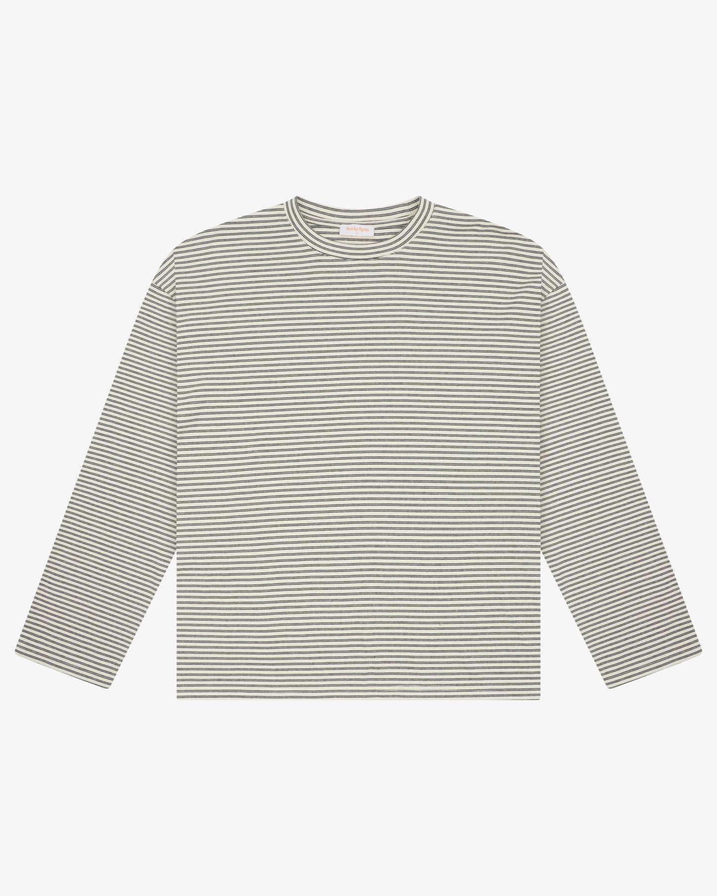 LS STRIPE TOP - CREAM
