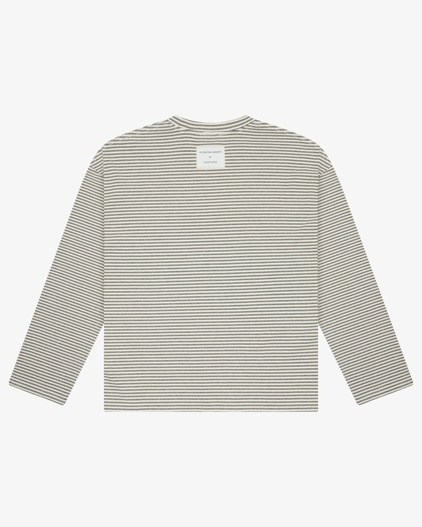 LS STRIPE TOP - CREAM