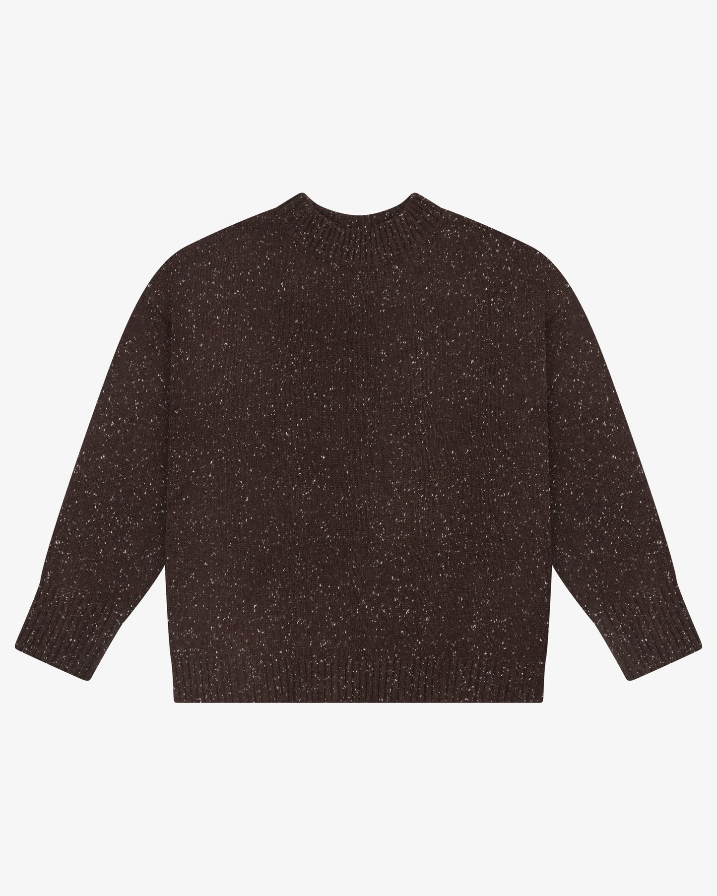 Crew Neck Sweater - Brown Speckle