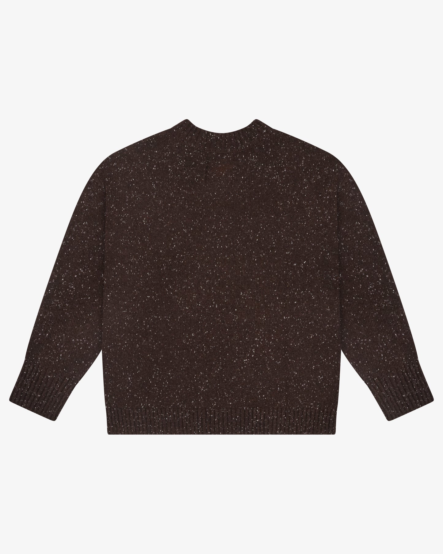 Crew Neck Sweater - Brown Speckle