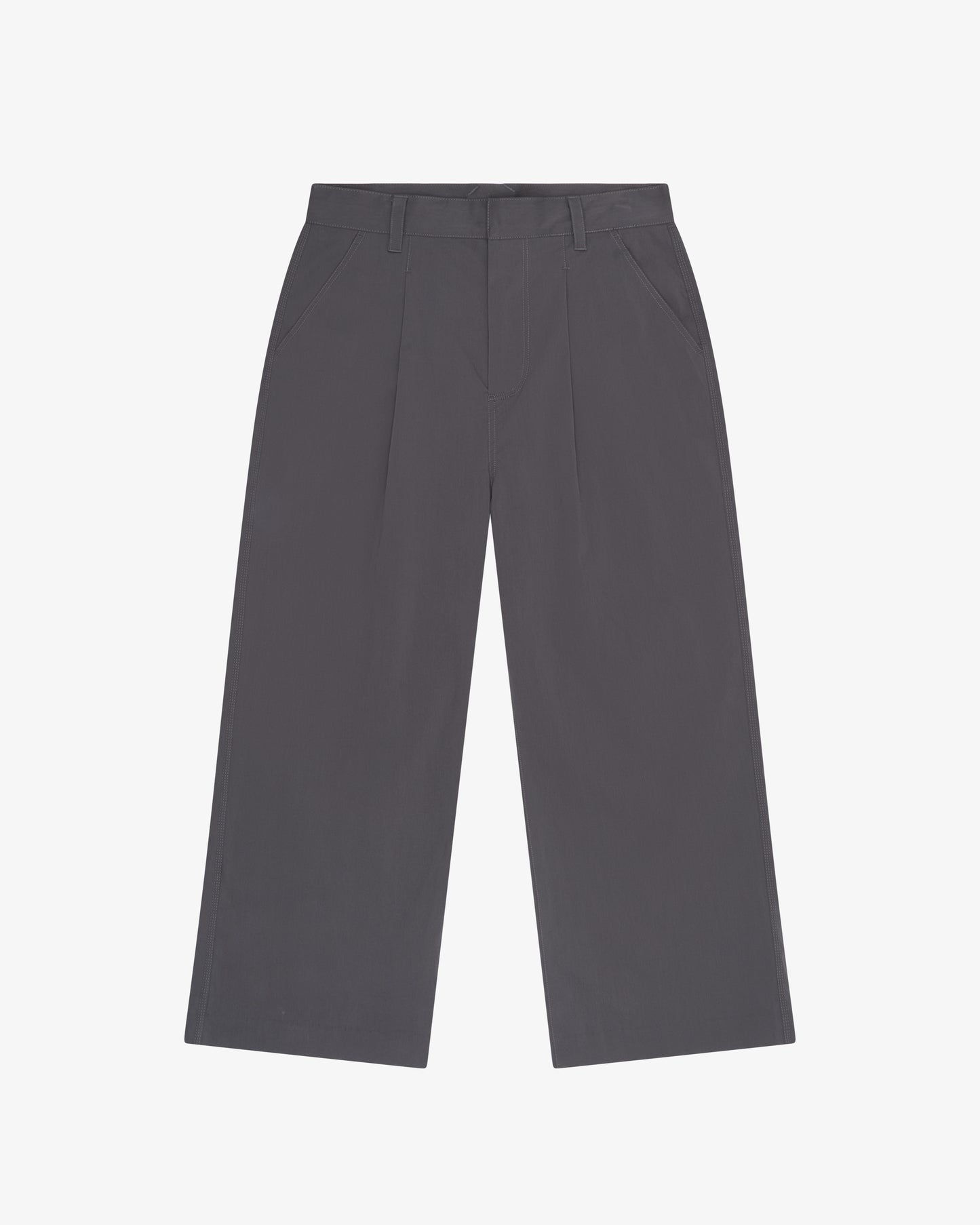 WIDE LEG DRESS PANT - Charcoal
