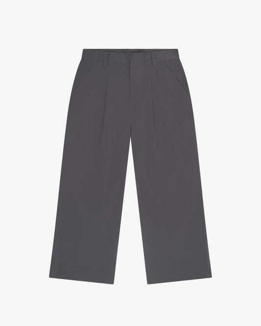 WIDE LEG DRESS PANT - Charcoal