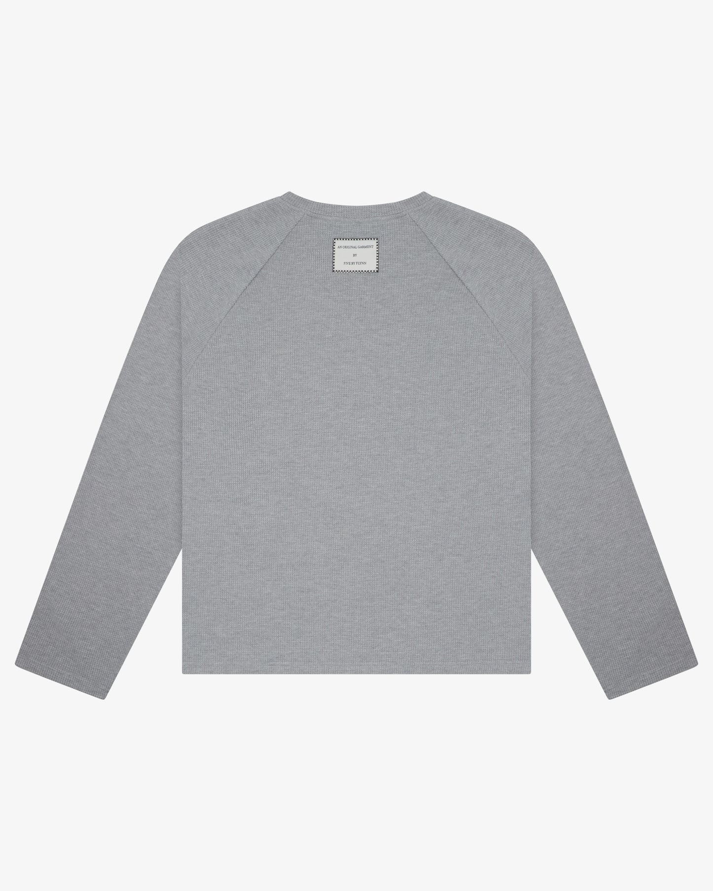 RAGLAN BUTTON LS TEE - GREY