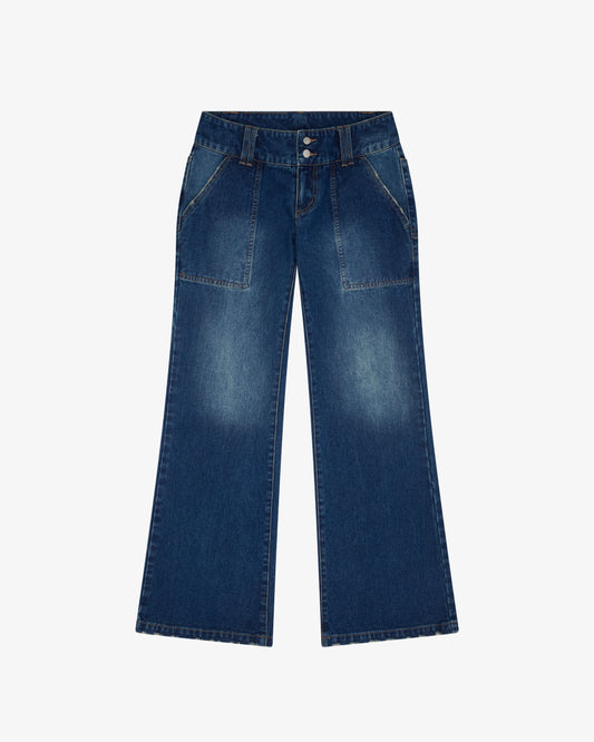 WOMEN'S LOW RISE JEAN - 90'S BLUE