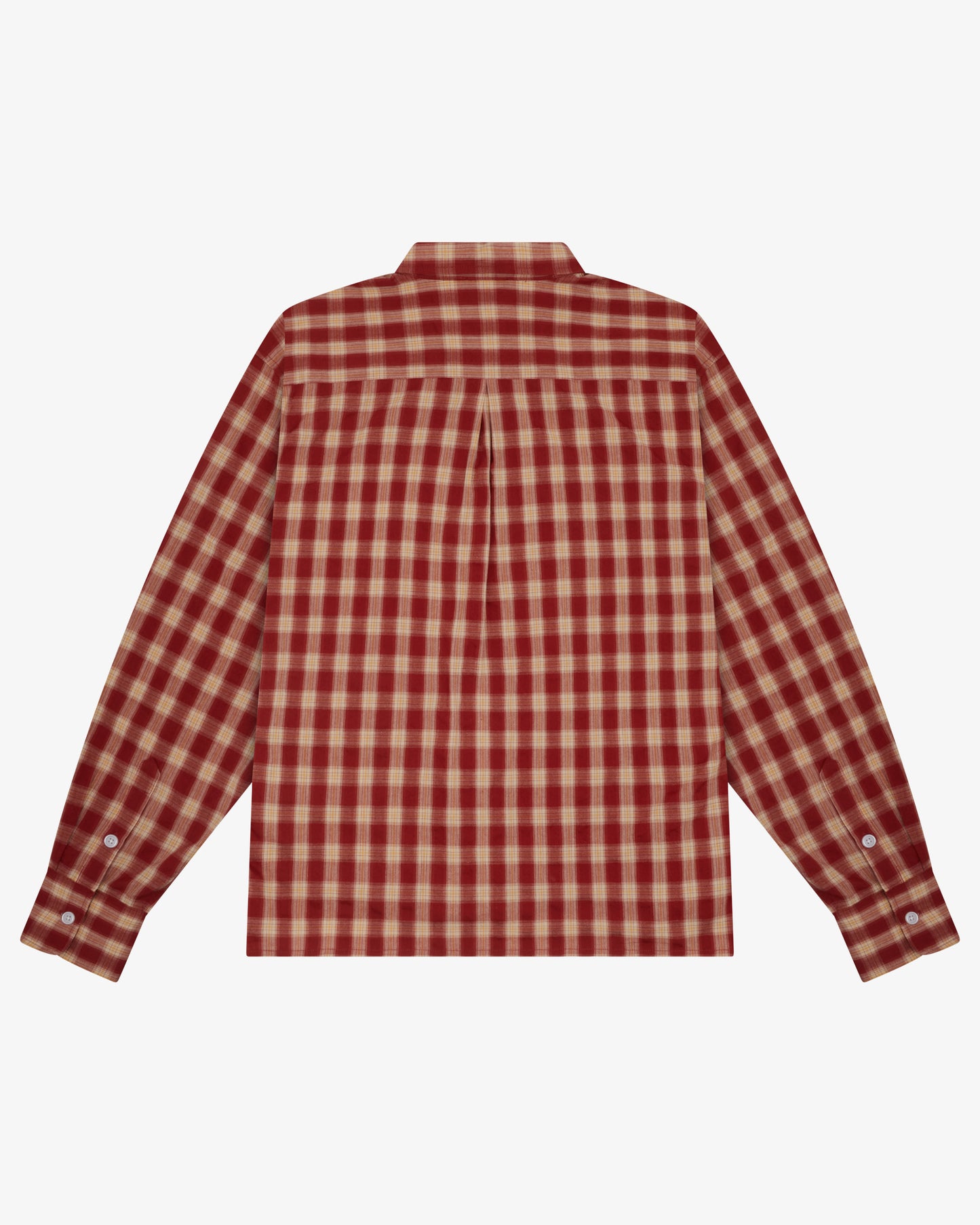 LS POCKET SHIRT - RED PLAID