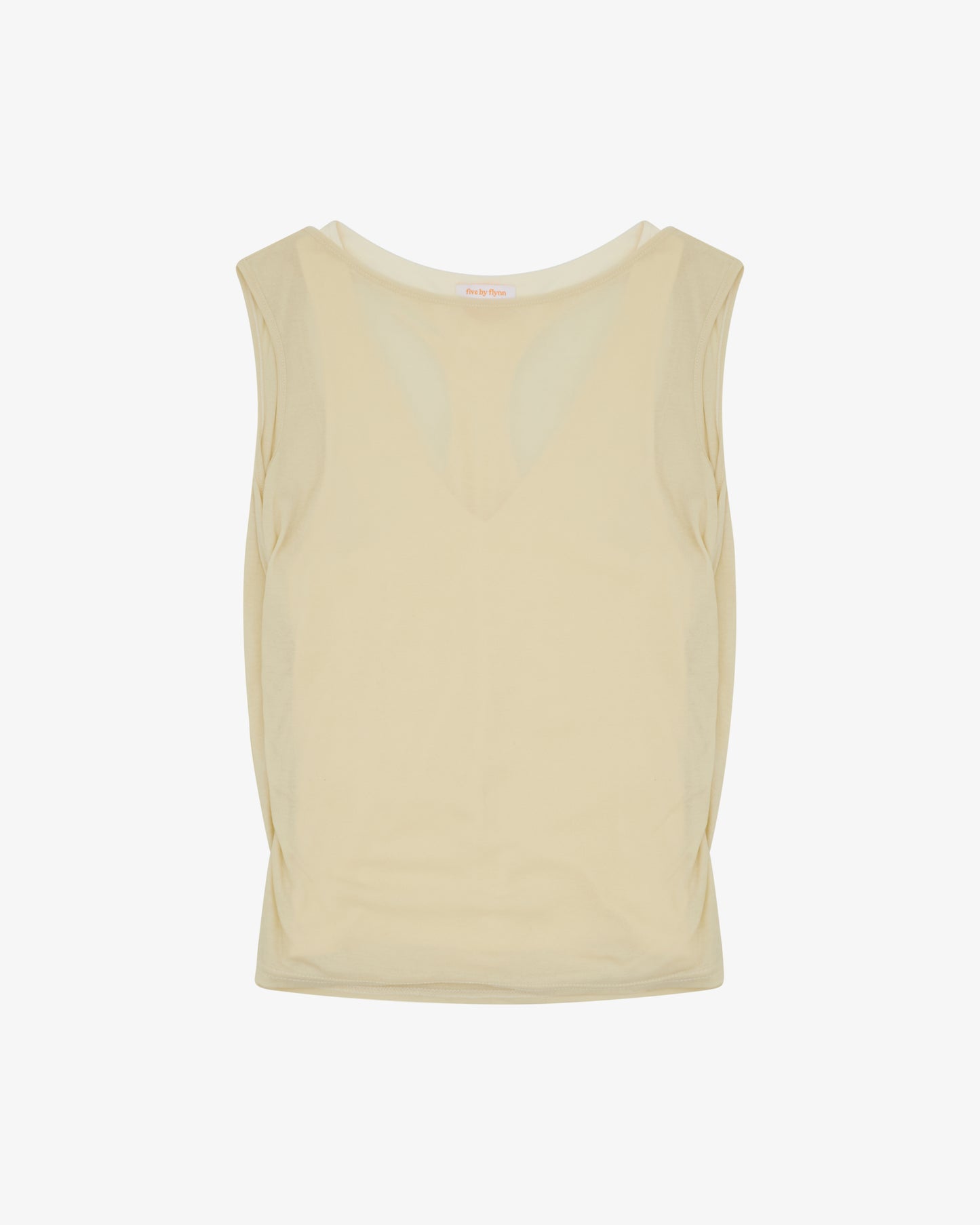 Cowl Back Layered Tank - Citron