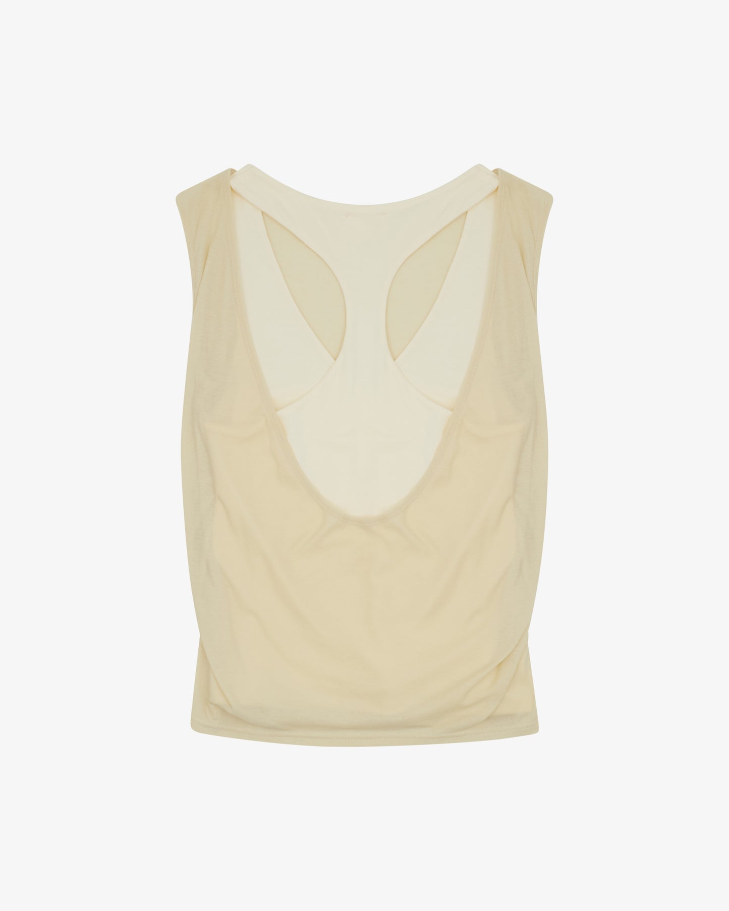 Cowl Back Layered Tank - Citron