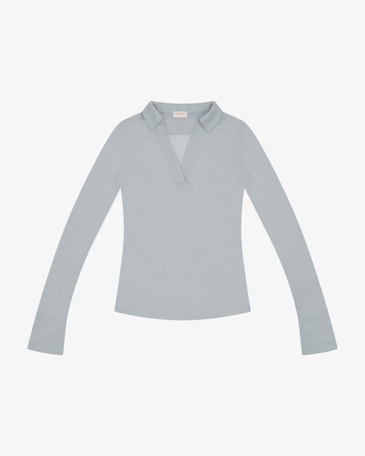LS POLO - ICE GREY