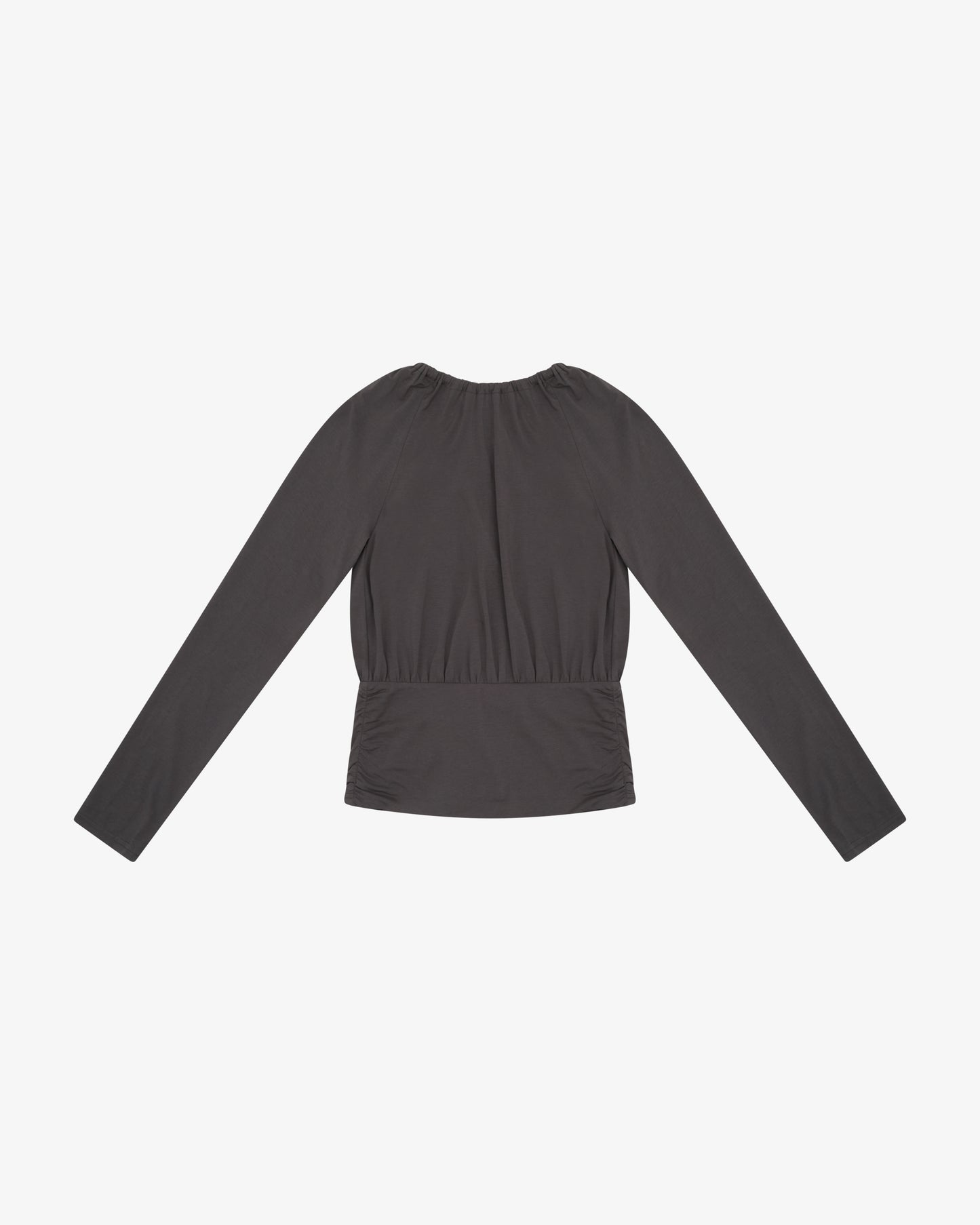 LS HALTER TOP - charcoal