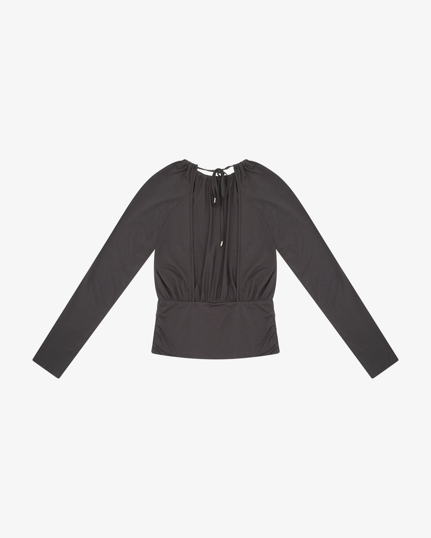 LS HALTER TOP - charcoal