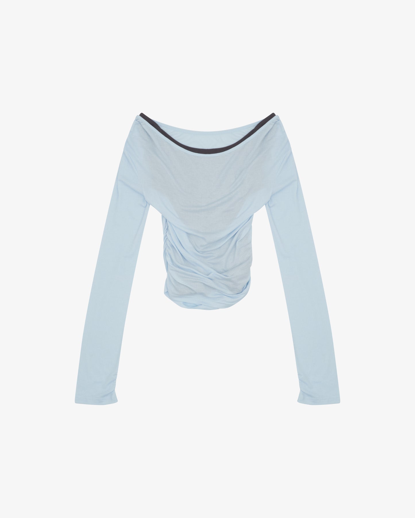 LAYERED LS TOP - Ice Blue / Charcoal