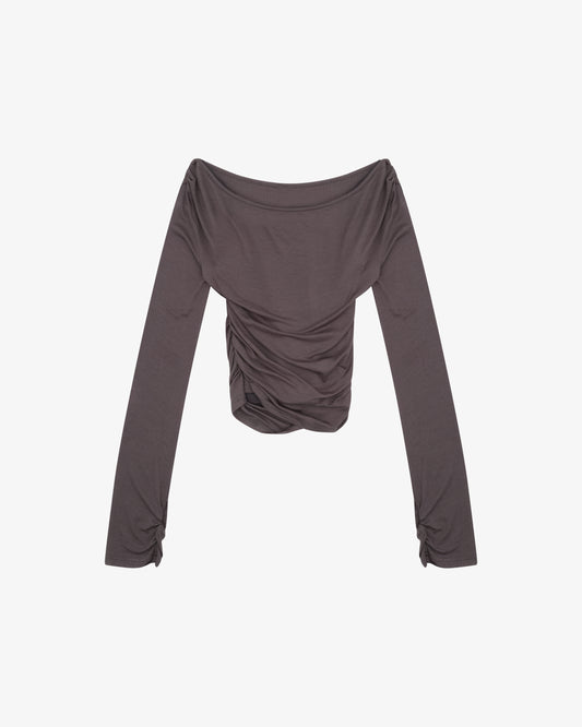 LAYERED LS TOP - Charcoal