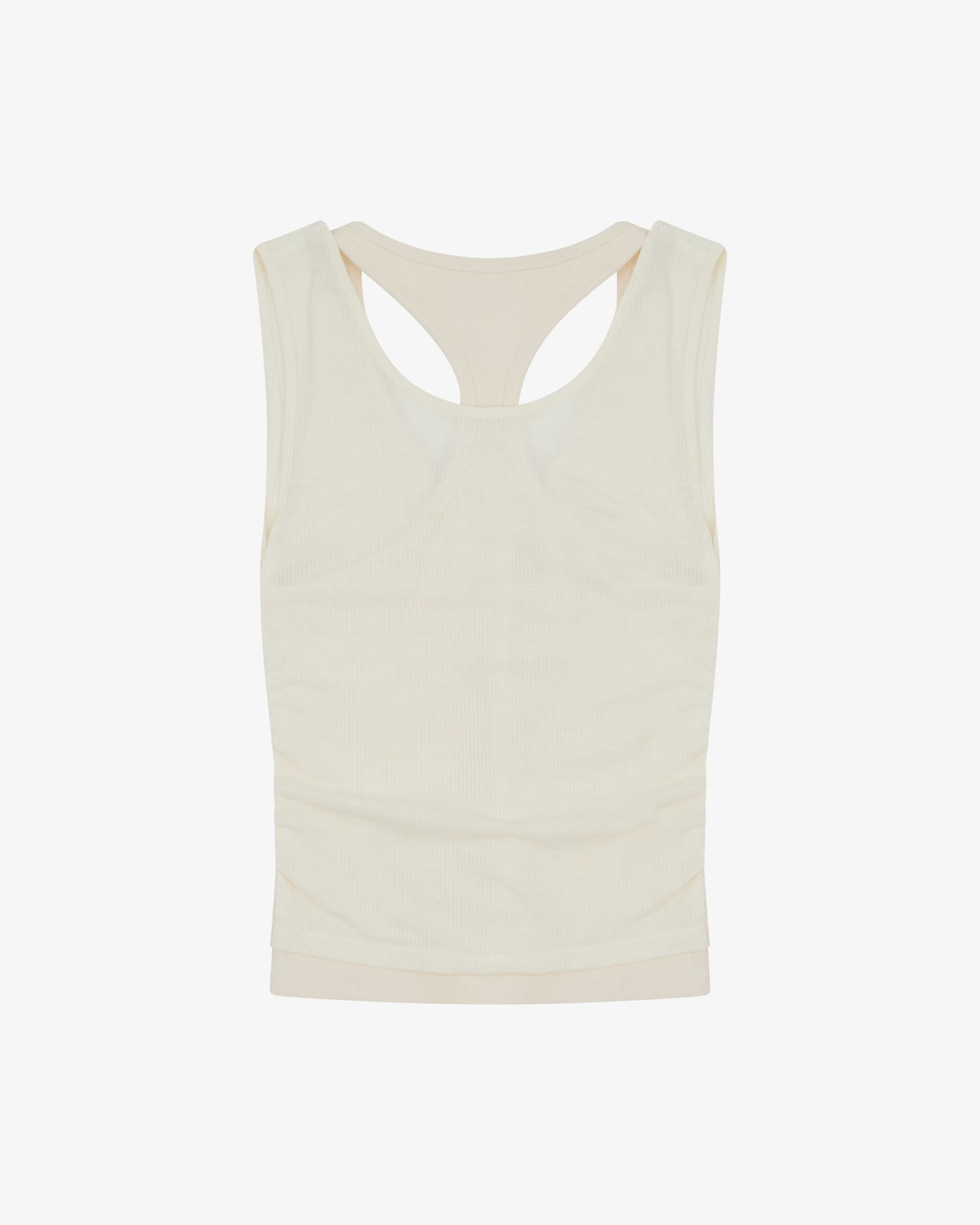 LAYERED RACER BACK TANK - Cream