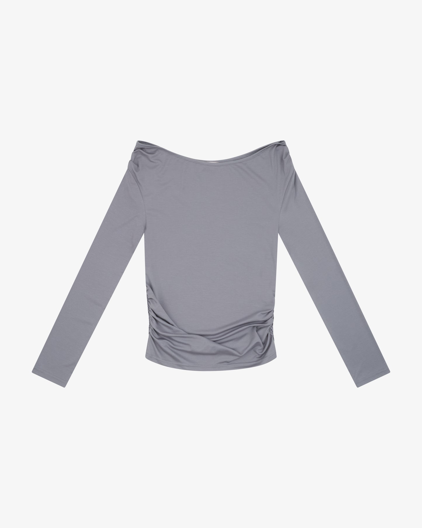 OFF SHOULDER LS TOP - Silver