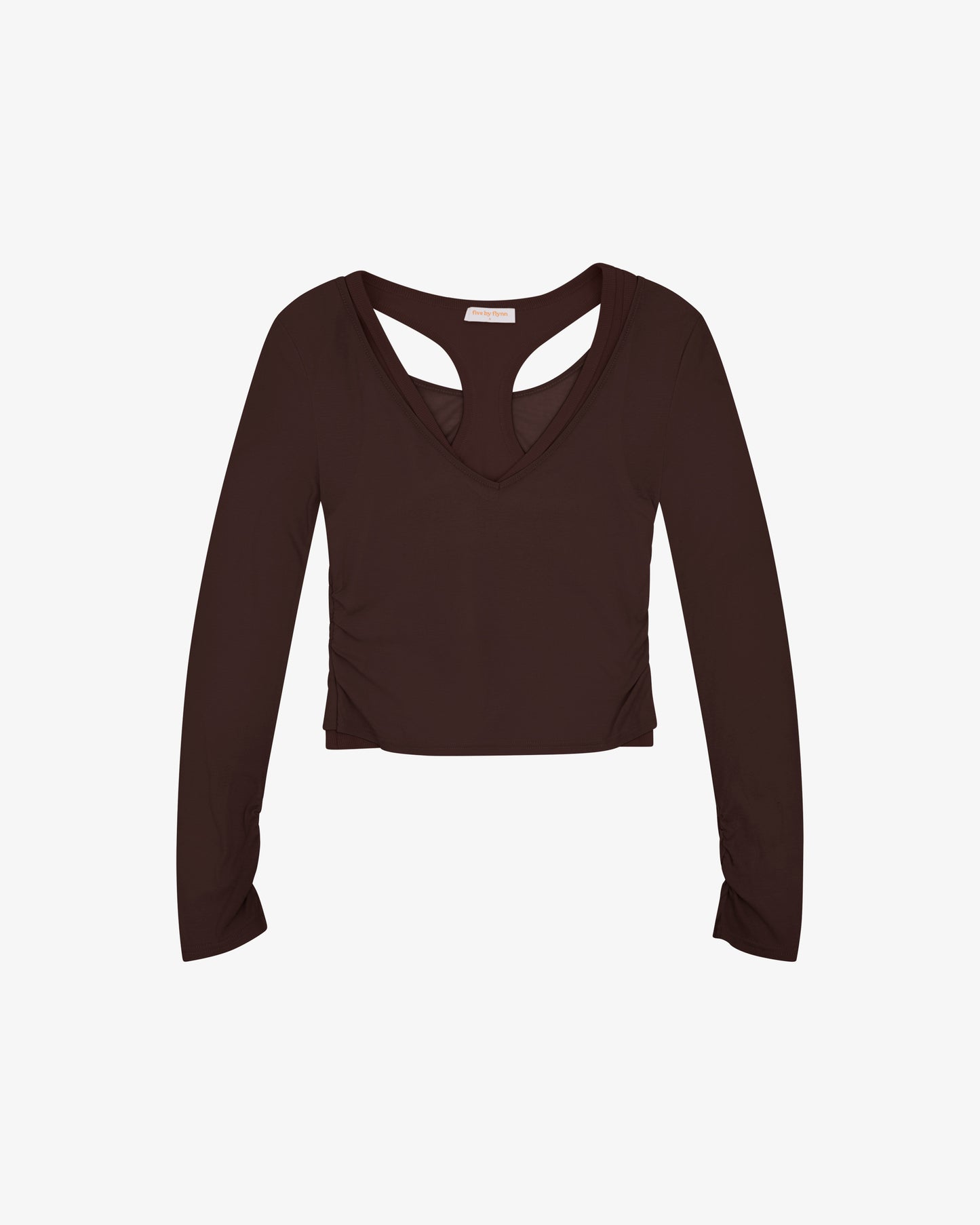 Layered Racer Tank - Chocolate