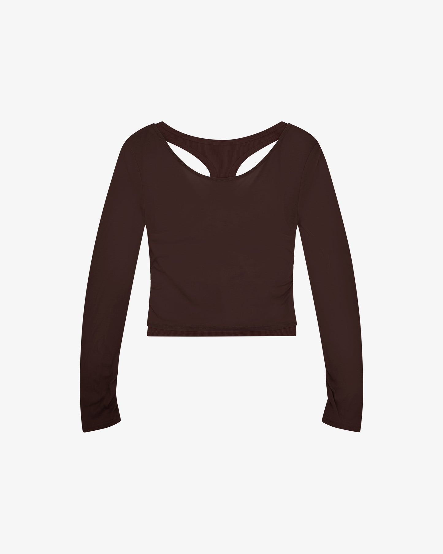 Layered Racer Tank - Chocolate