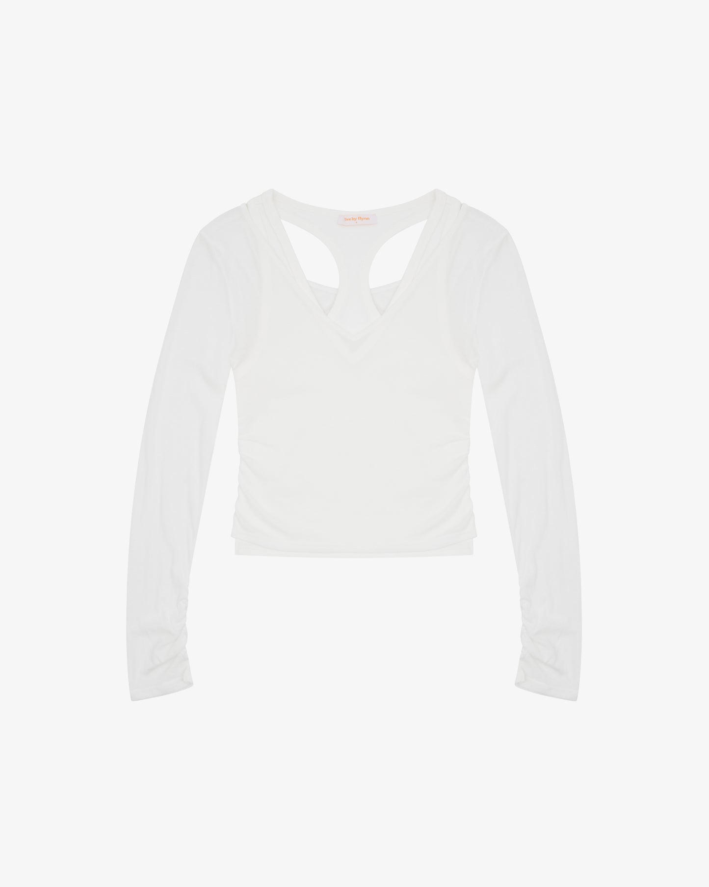 Layered Racer Tank - White