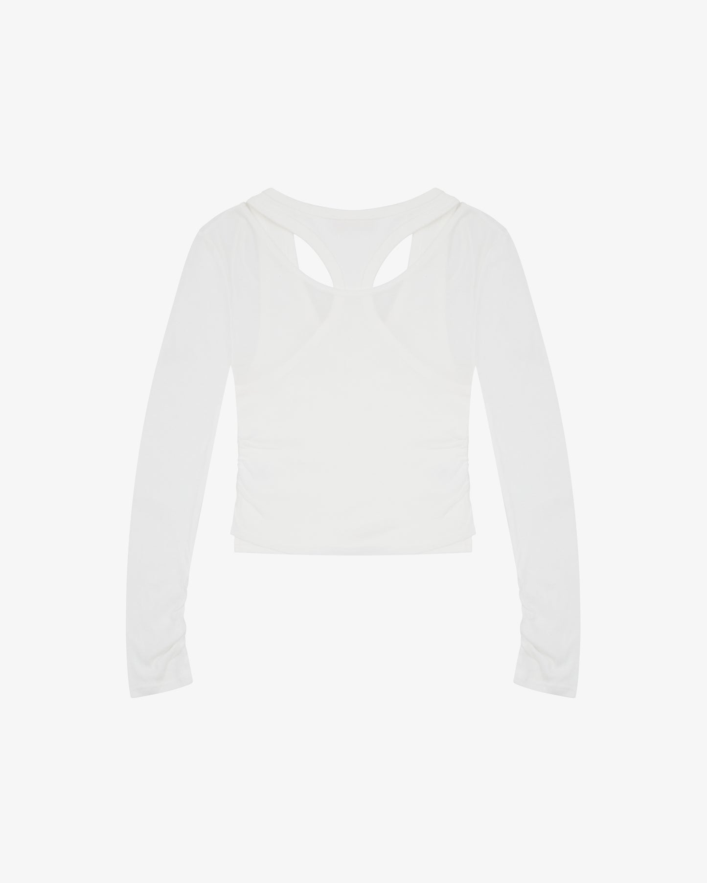 Layered Racer Tank - White