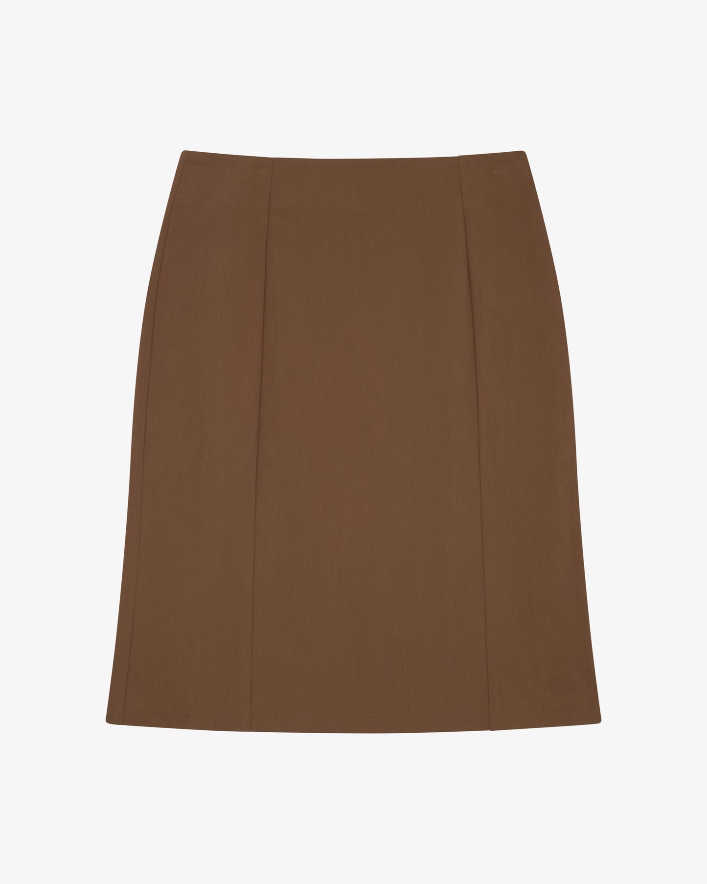 Column Midi Skirt - Brown
